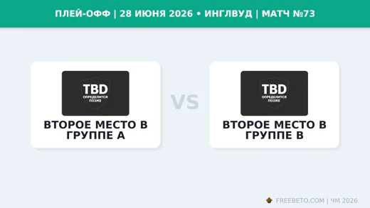Матч Второе место в группе A — Второе место в группе B