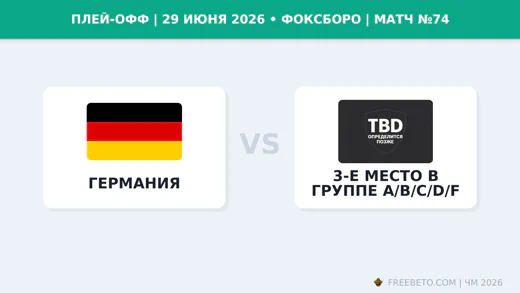 Матч Германия — 3-е место в группе A/B/C/D/F