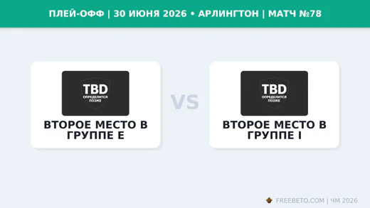 Матч Второе место в группе E — Второе место в группе I