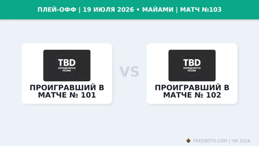 Матч Проигравший в матче № 101 — Проигравший в матче № 102